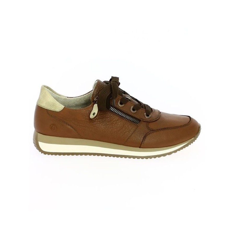 Baskets Shoesissime | Sneakers Cuir Camel Femme Grande Pointure - Louna