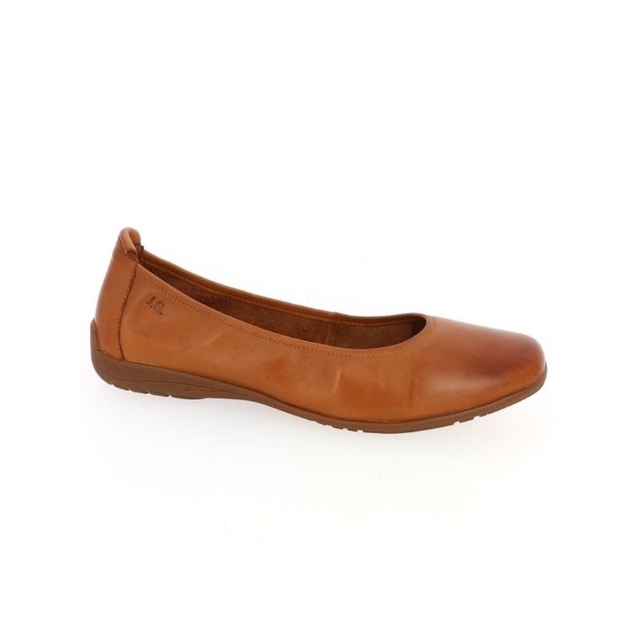 Ballerines Shoesissime | Ballerine Cuir Camel Souple Elastiquee Florine