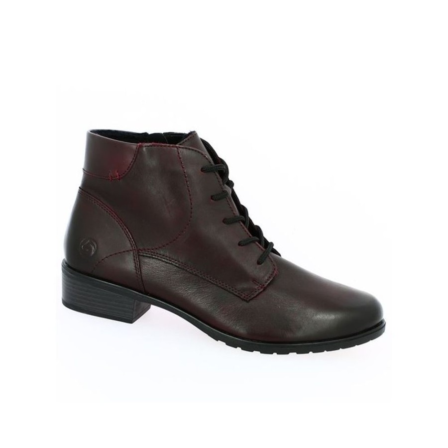 Bottines Shoesissime | Boots Lacets Bordeaux Remonte Tiphaine