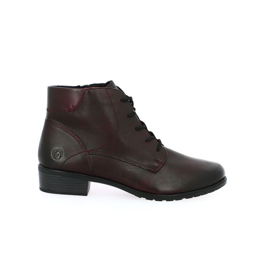 Bottines Shoesissime | Boots Lacets Bordeaux Remonte Tiphaine