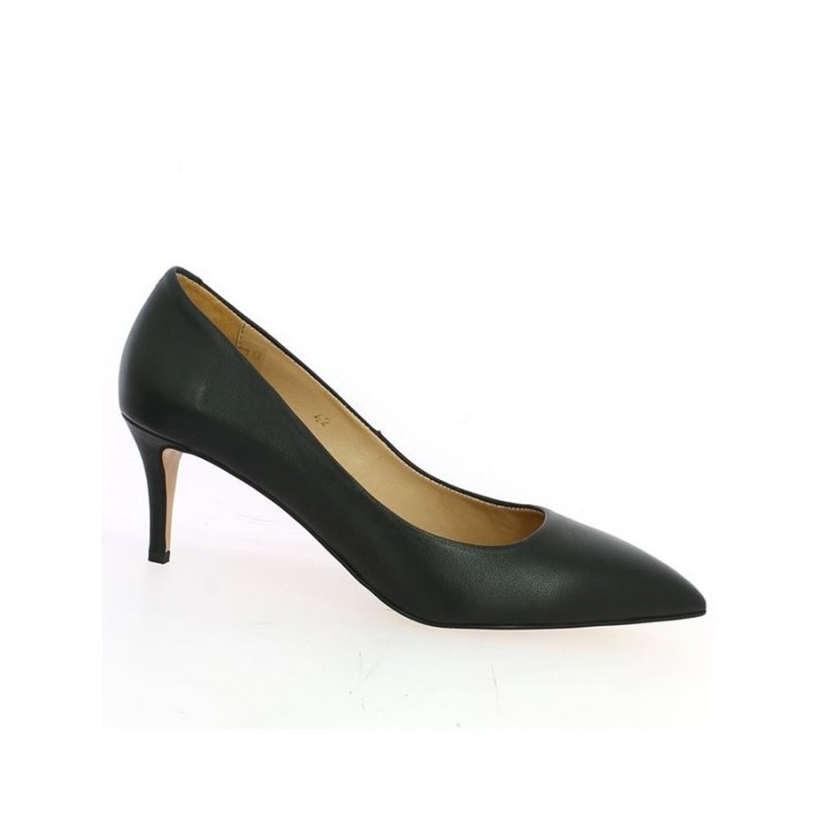 Escarpins Shoesissime | Escarpins Talons Fins Bout Pointu Cuir Noir Hollie