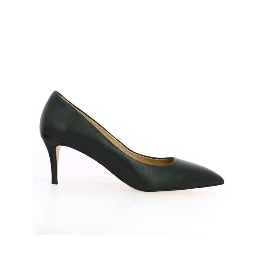 Escarpins Shoesissime | Escarpins Talons Fins Bout Pointu Cuir Noir Hollie