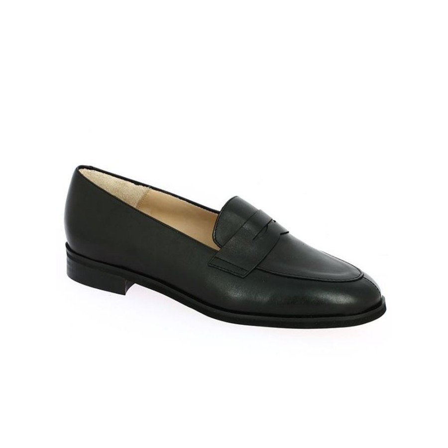 Derbys Et Mocassins Shoesissime | Mocassin Femme Habilles Cuir Noir Maria