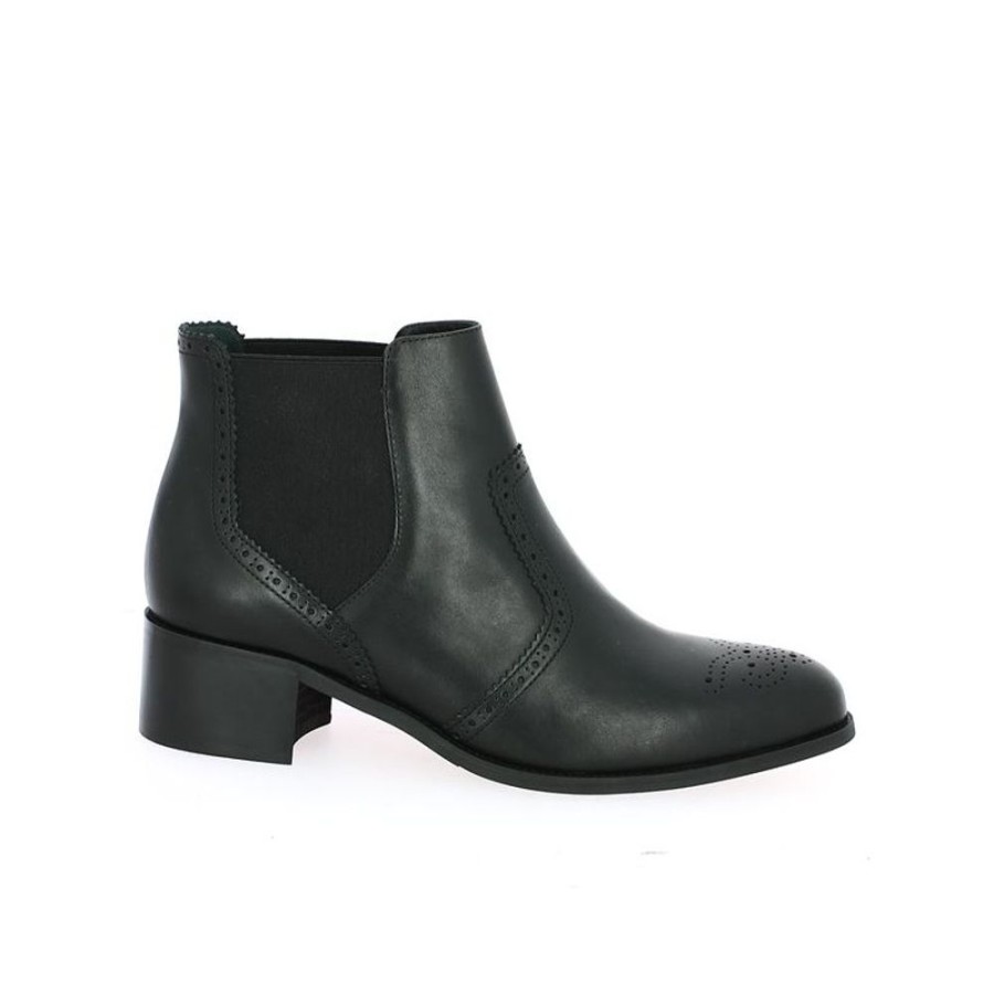 Bottines Shoesissime | Bottine Talon Moyen Noire Grande Taille