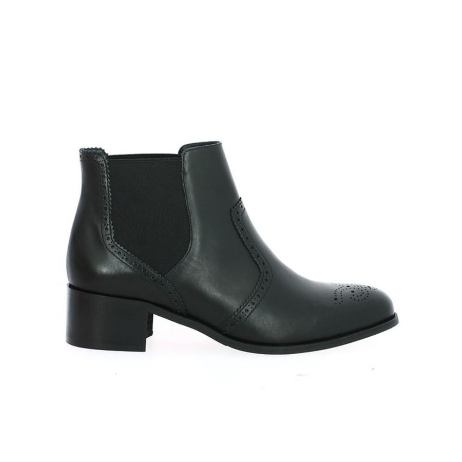 Bottines Shoesissime | Bottine Talon Moyen Noire Grande Taille