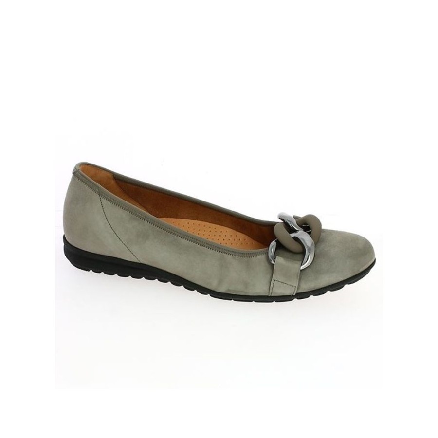 Ballerines Shoesissime | Ballerines Beige-Taupe A Chaines Gabor Lizzie