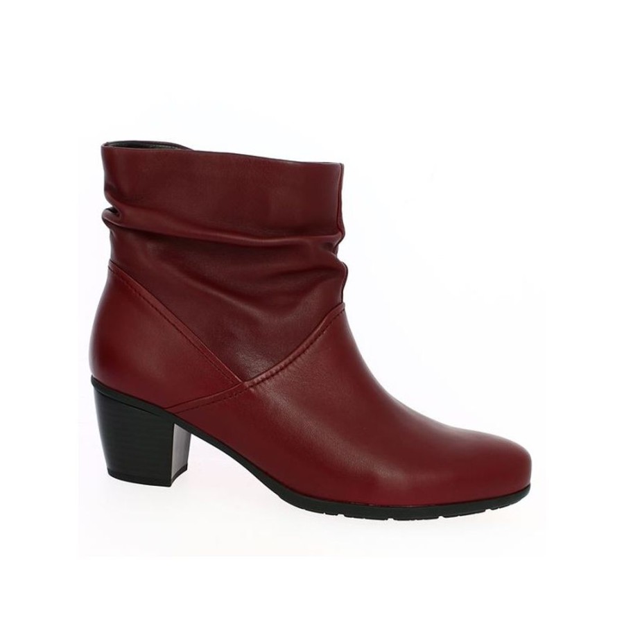 Bottines Shoesissime | Bottines Gabor Rouge Bordeaux Petit Talongaby