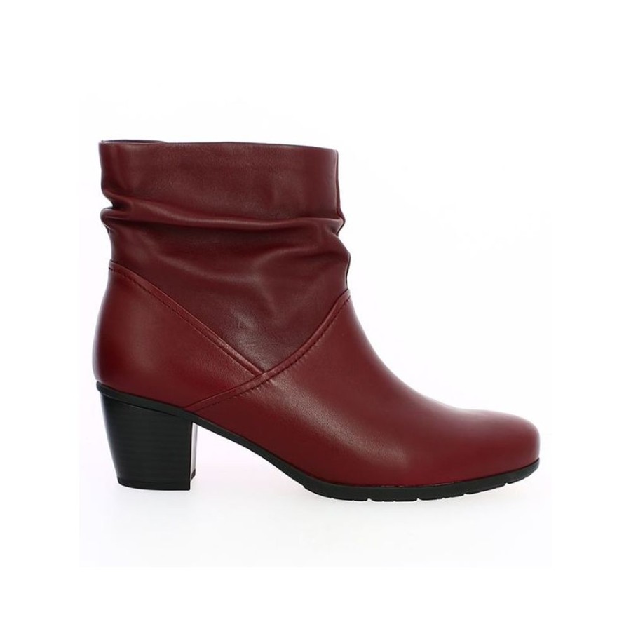 Bottines Shoesissime | Bottines Gabor Rouge Bordeaux Petit Talongaby