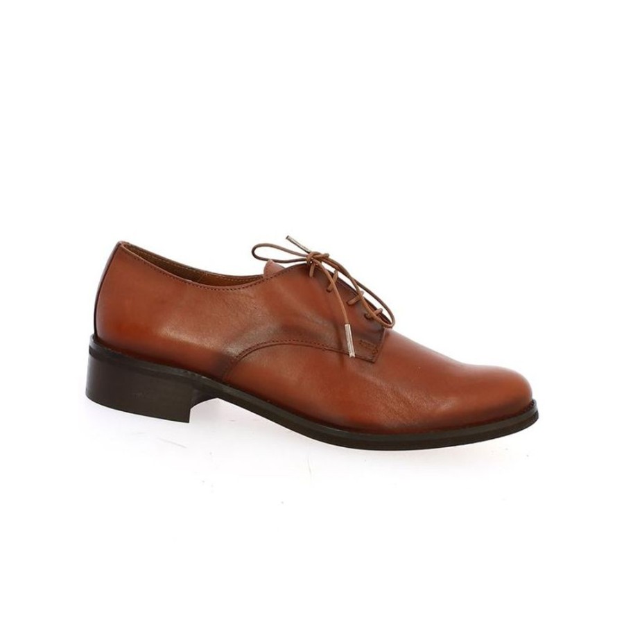 Derbys Et Mocassins Shoesissime | Derbies Cuir Camel Femme Venus