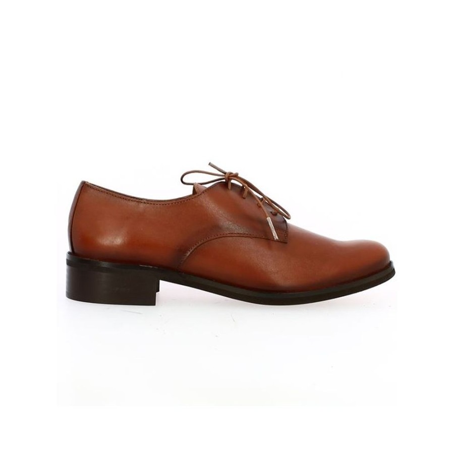 Derbys Et Mocassins Shoesissime | Derbies Cuir Camel Femme Venus