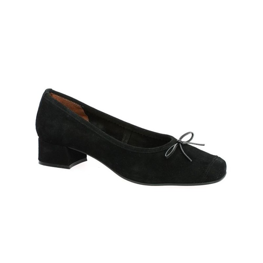 Escarpins Shoesissime | Chaussure Petit Talon Nubuck Noir 42, 43, 44, 45 Vicky