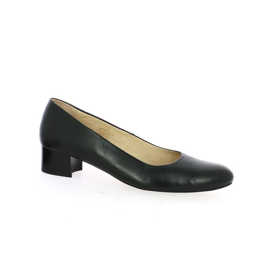 Escarpins Shoesissime | Escarpin Epure Petit Talon Cuir Noir Alexandrie