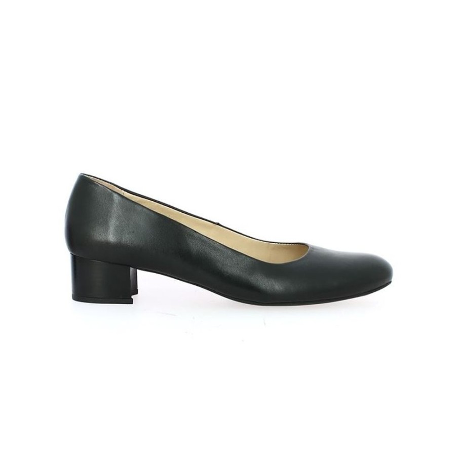 Escarpins Shoesissime | Escarpin Epure Petit Talon Cuir Noir Alexandrie