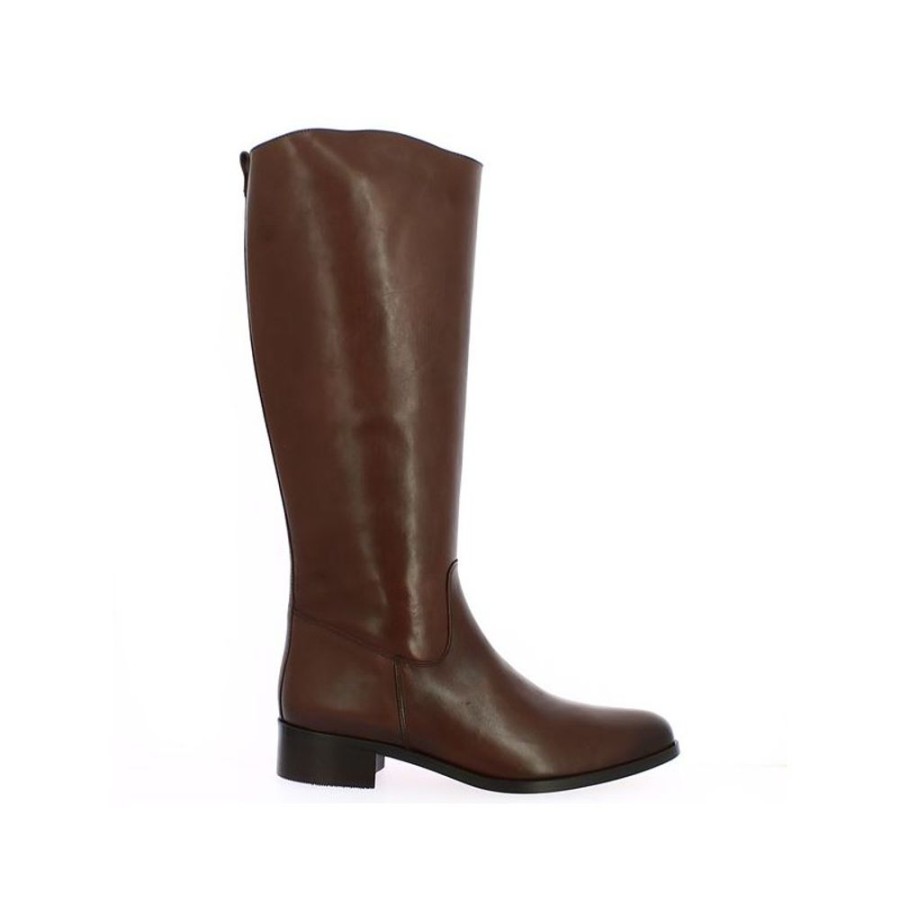 Bottes Shoesissime | Botte Cavaliere Grande Taille Kessia Marron