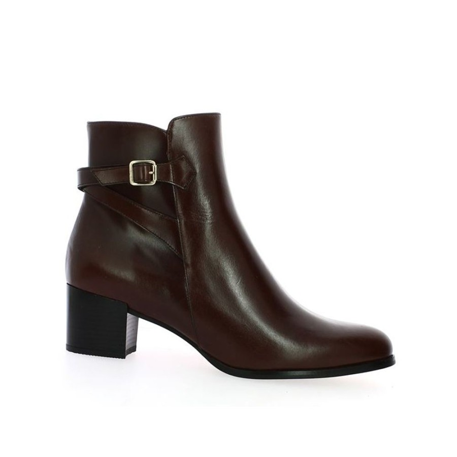 Bottines Shoesissime | Bottine A Talon Marron Sylvia