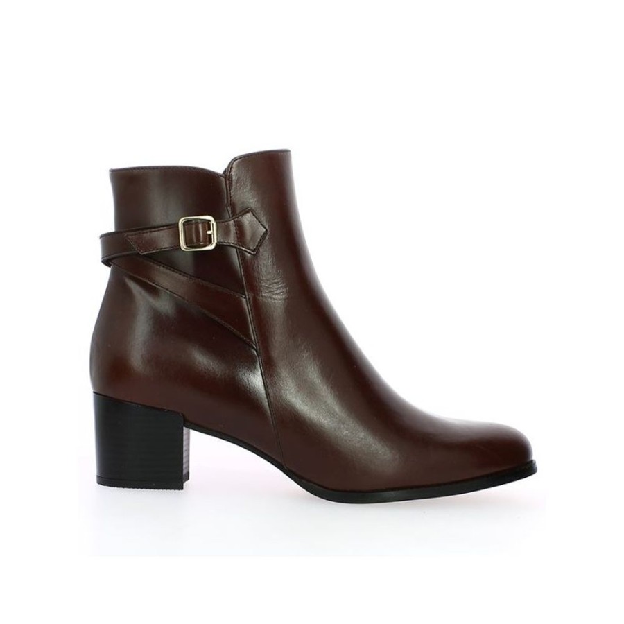 Bottines Shoesissime | Bottine A Talon Marron Sylvia