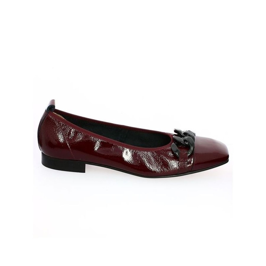 Ballerines Shoesissime | Ballerine Chic Cuir Vernis Bordeaux Janette