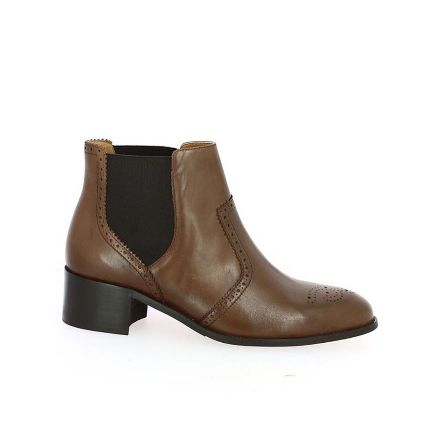 Bottines Shoesissime | Bottine Talon Moyen Marron 42, 43, 44, 45