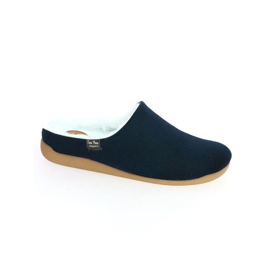 Chaussons Shoesissime | Chaussons Bleu Chaud Grande Pointure Femme Noelle