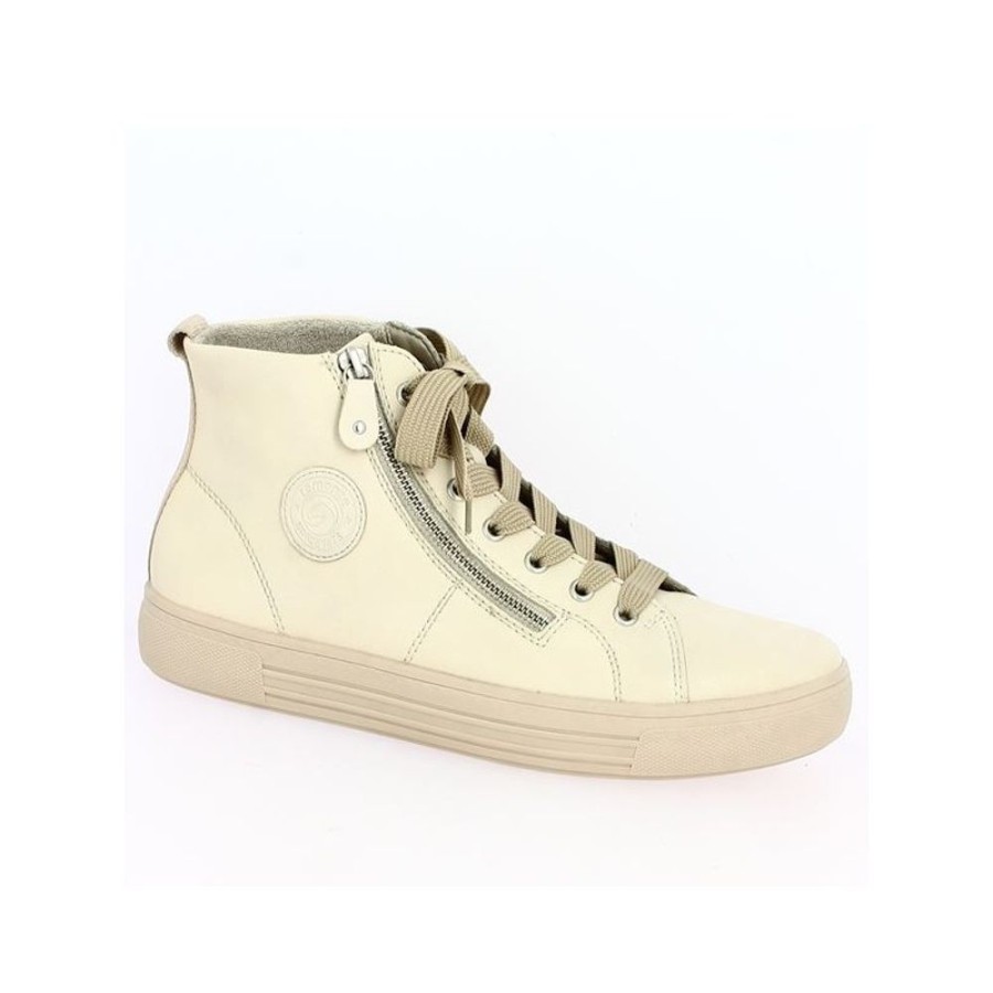 Baskets Shoesissime | Baskets Beige Creme Montante Femme Ingrid