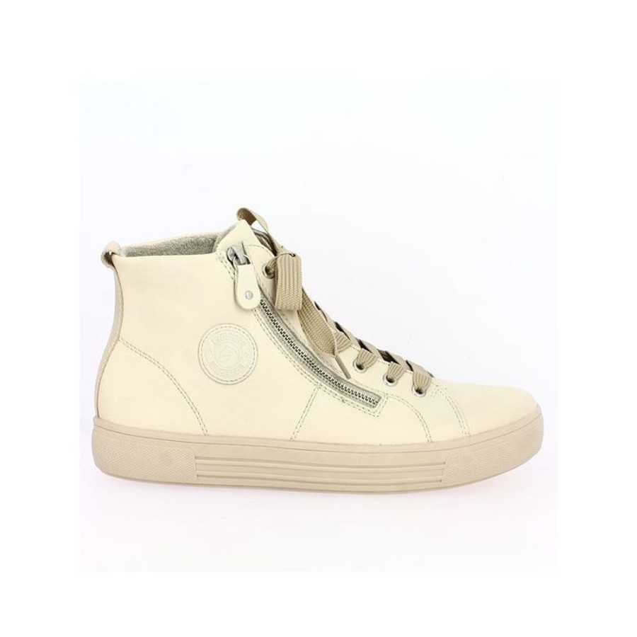 Baskets Shoesissime | Baskets Beige Creme Montante Femme Ingrid