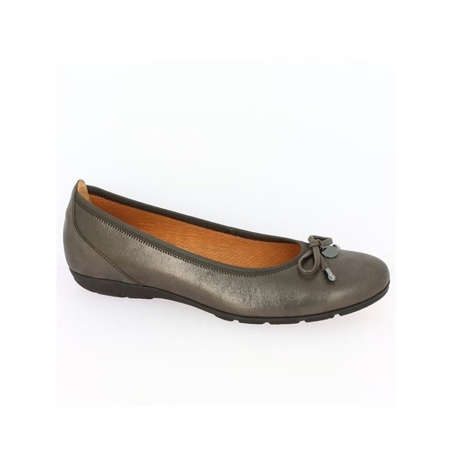 Ballerines Shoesissime | Ballerine Bronze Cuir Metallise Gabor Calixte