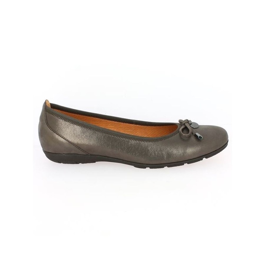 Ballerines Shoesissime | Ballerine Bronze Cuir Metallise Gabor Calixte