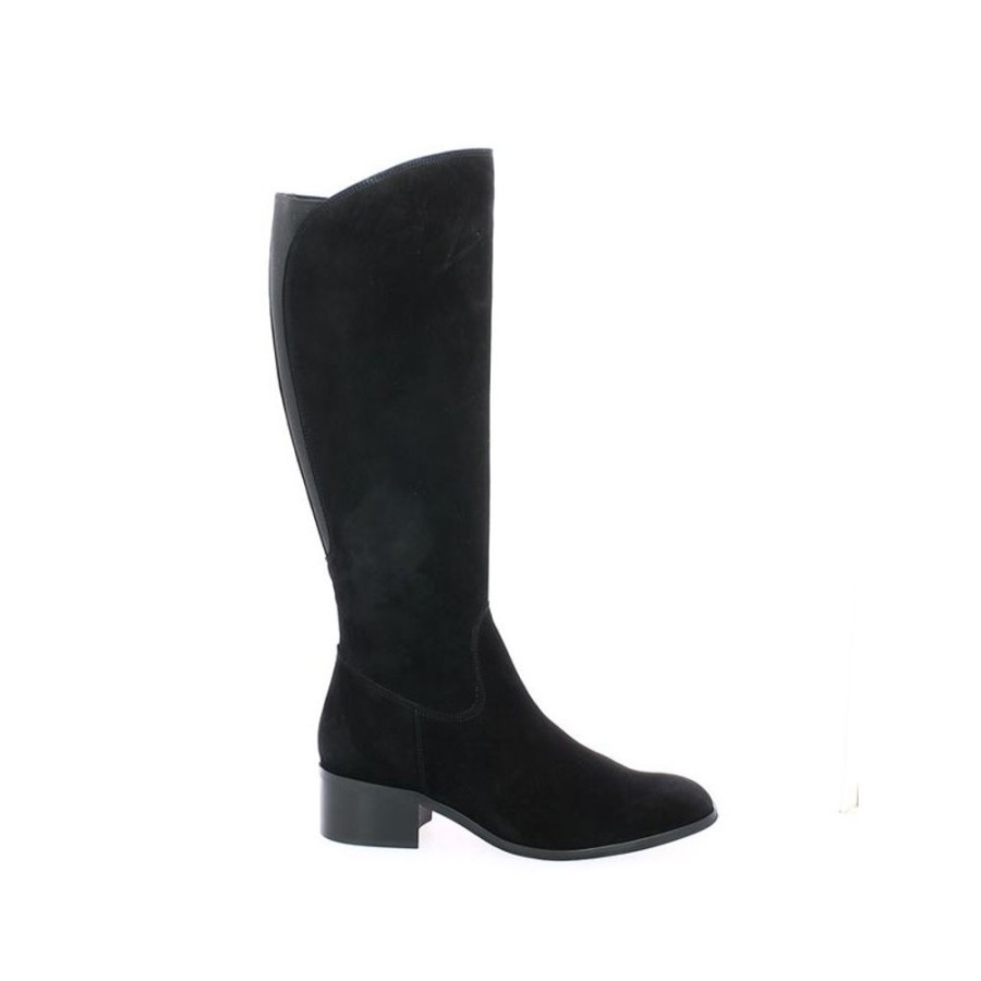 Bottes Shoesissime | Botte Grande Pointure Pour Femme A Petit Talon Noire