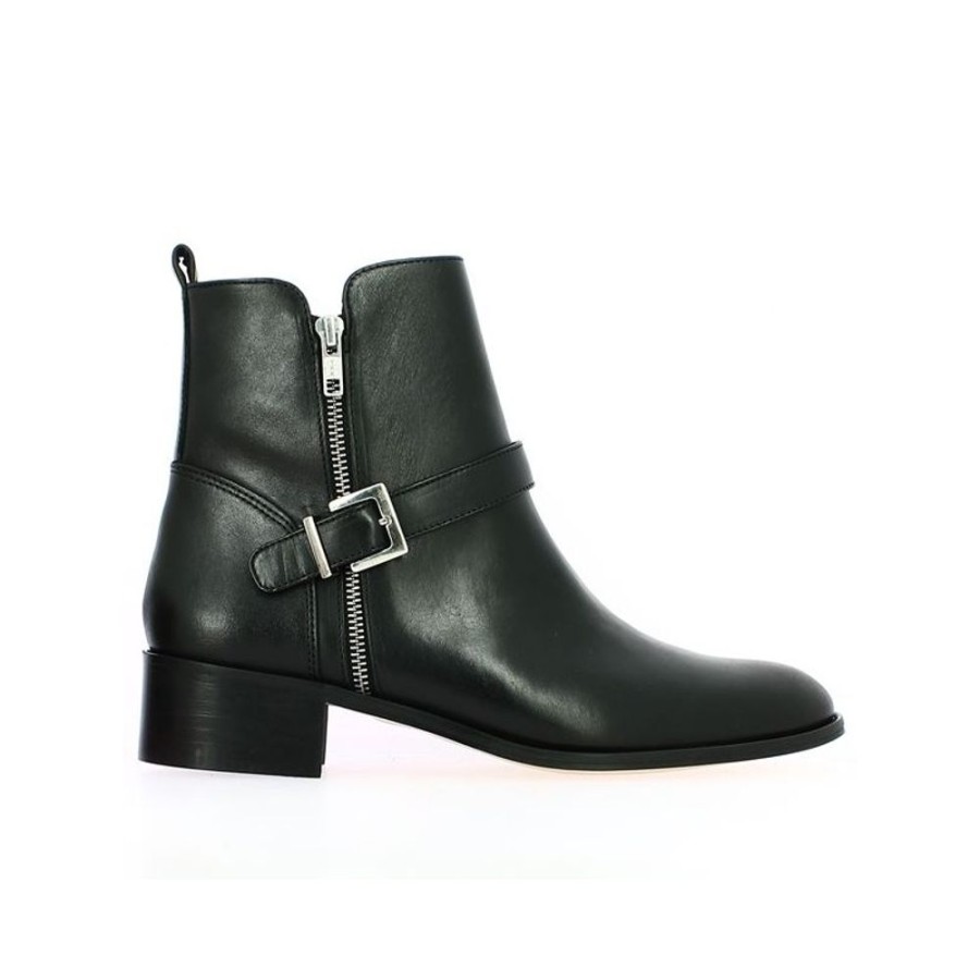 Bottines Shoesissime | Bottine Femme Tout Cuir Noir Berenice