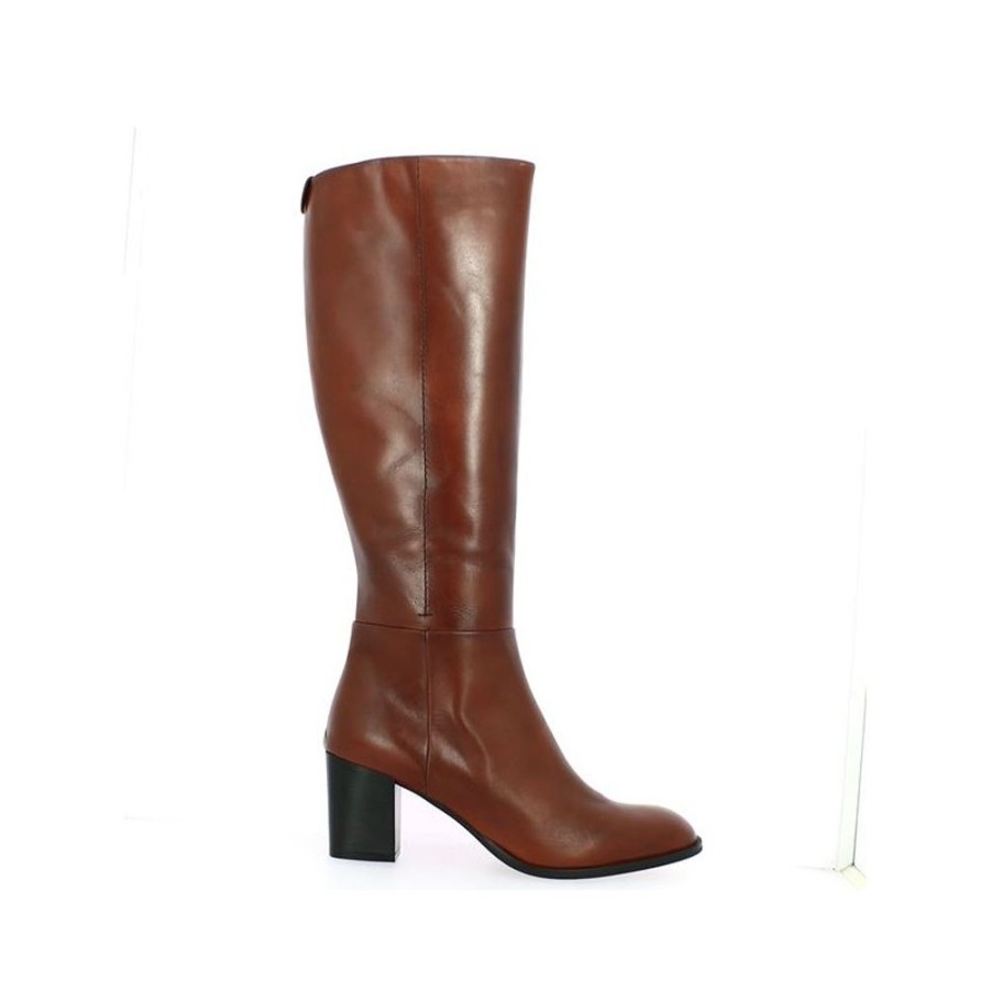 Bottes Shoesissime | Botte Cuir Camel Femme 42, 43, 44, 45 Emma