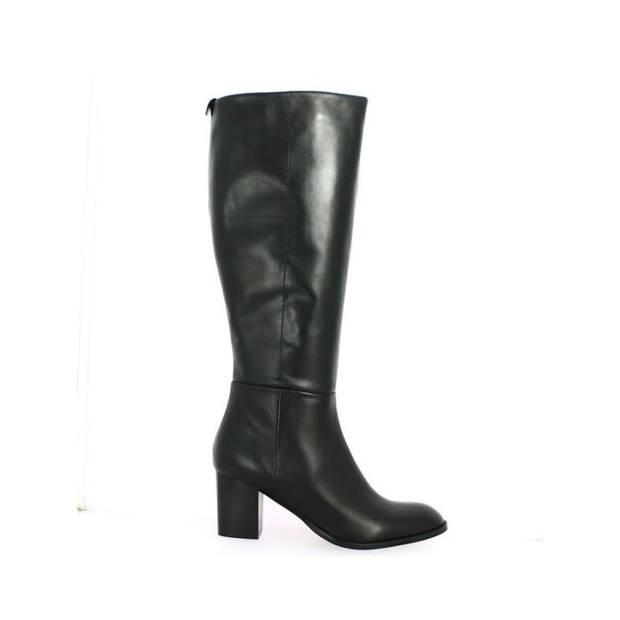 Bottes Shoesissime | Botte Noire A Talons Grande Taille Emma