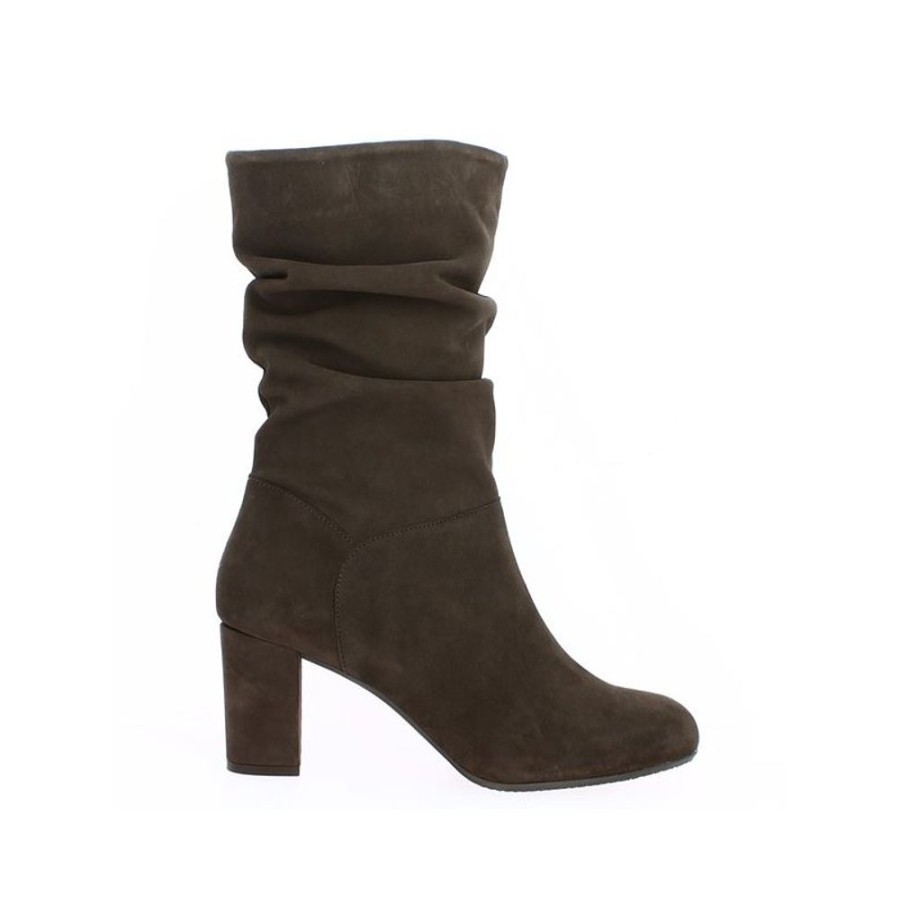 Bottes Shoesissime | Bottine Haute Plissee Marron Darcy