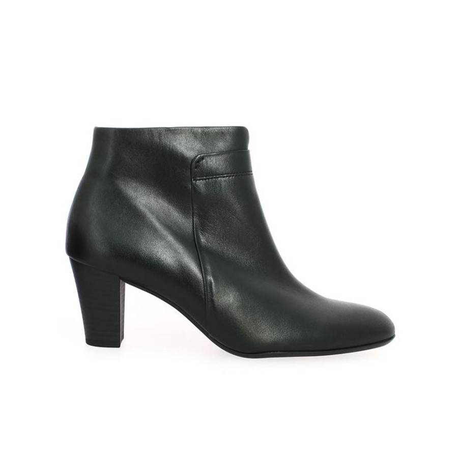 Bottines Shoesissime | Bottine Cuir Noire A Talon Gabor June