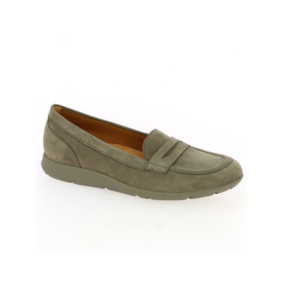 Derbys Et Mocassins Shoesissime | Mocassin Confort Taupe Voute Plantaire Gabor Sophie