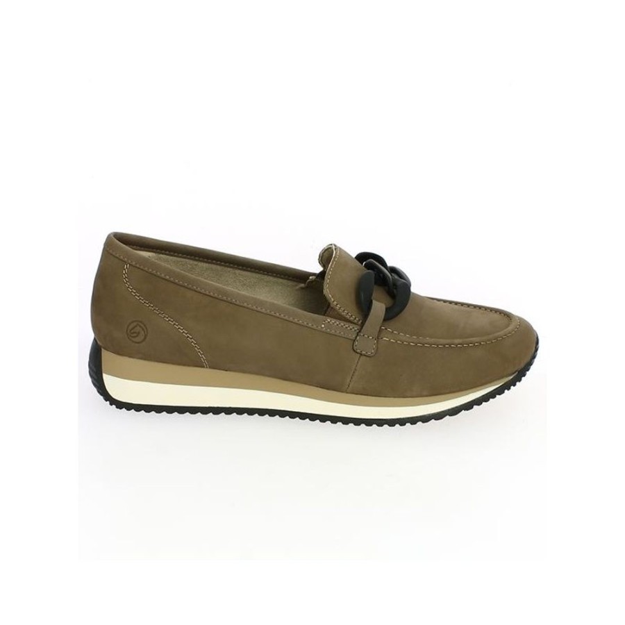 Baskets Shoesissime | Mocassin Taupe Remonte Sport Chic - Bruna