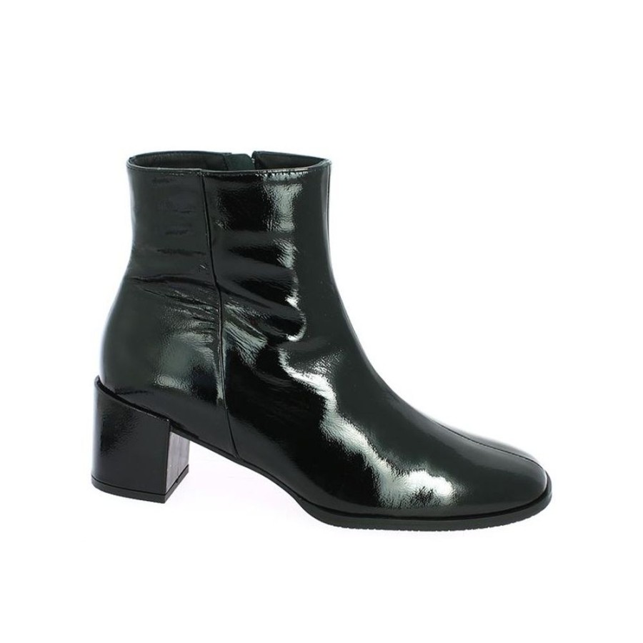 Bottines Shoesissime | Boots A Talons Vernies Noires Bettina