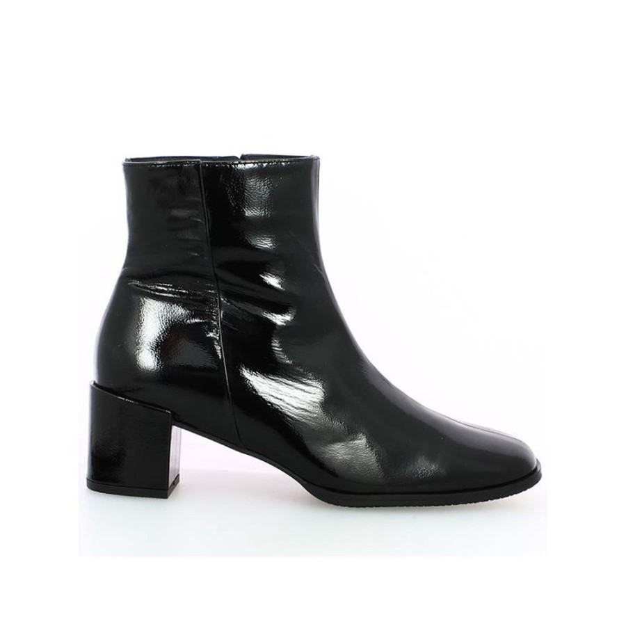 Bottines Shoesissime | Boots A Talons Vernies Noires Bettina