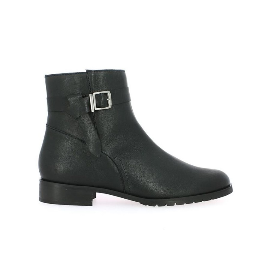 Bottines Shoesissime | Bottines Cavalieres Cuir Noir Et Boucles - Theresa