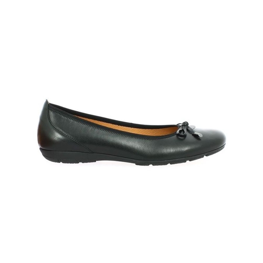 Ballerines Shoesissime | Ballerine Cuir Noir Gabor Calixte