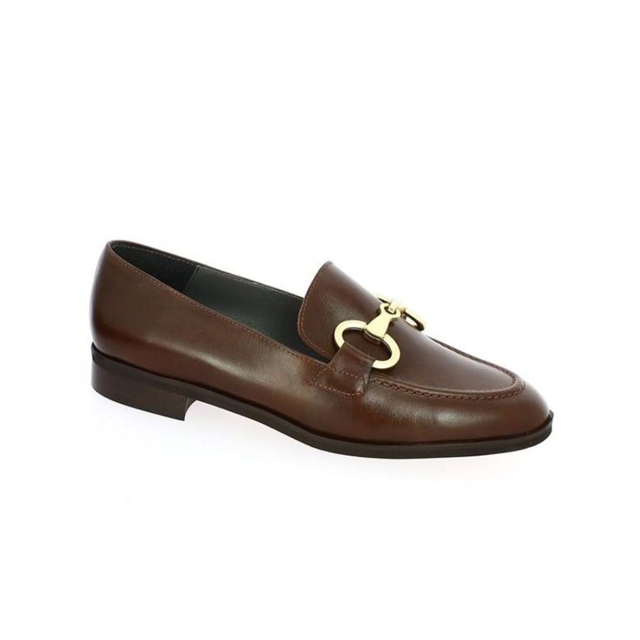 Derbys Et Mocassins Shoesissime | Mocassin Chaine Marron Bonnie