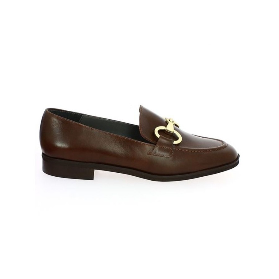 Derbys Et Mocassins Shoesissime | Mocassin Chaine Marron Bonnie