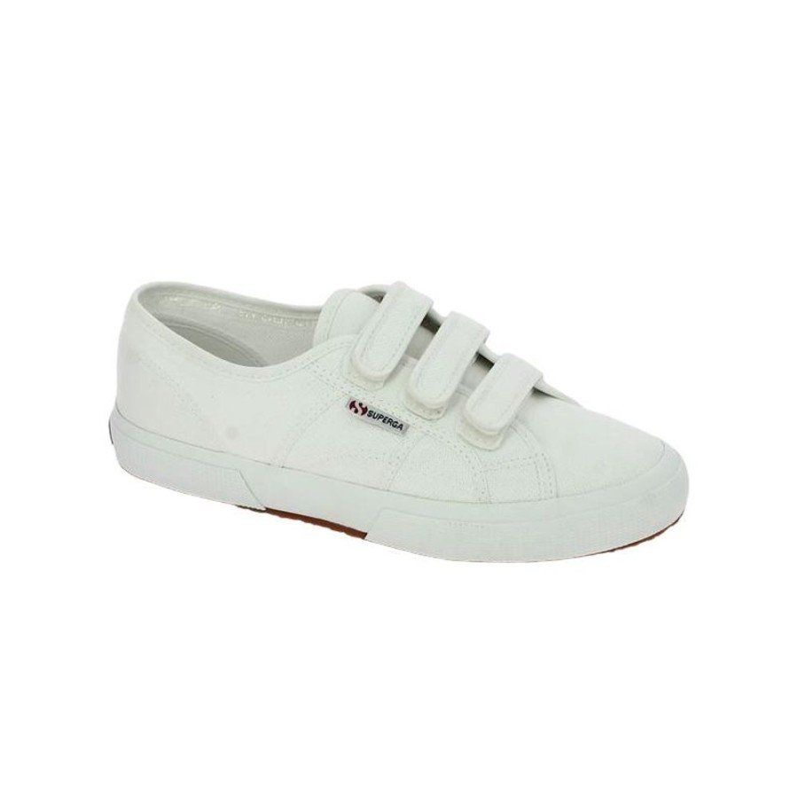 Baskets Shoesissime | Baskets Toile Blanche 3 Brides Grande Taille - Superga Strap