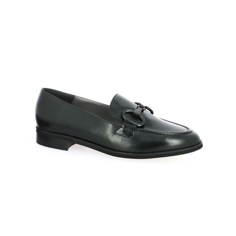 Derbys Et Mocassins Shoesissime | Mocassin Noir A Chaine Grande Taille Bonnie