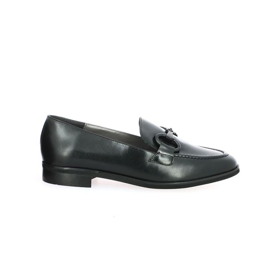 Derbys Et Mocassins Shoesissime | Mocassin Noir A Chaine Grande Taille Bonnie