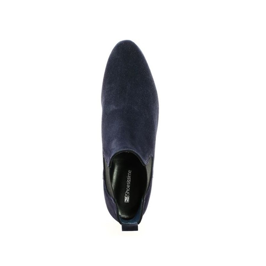 Bottines Shoesissime | Chelsea Velours Bleu Marine 42, 43, 44, 45