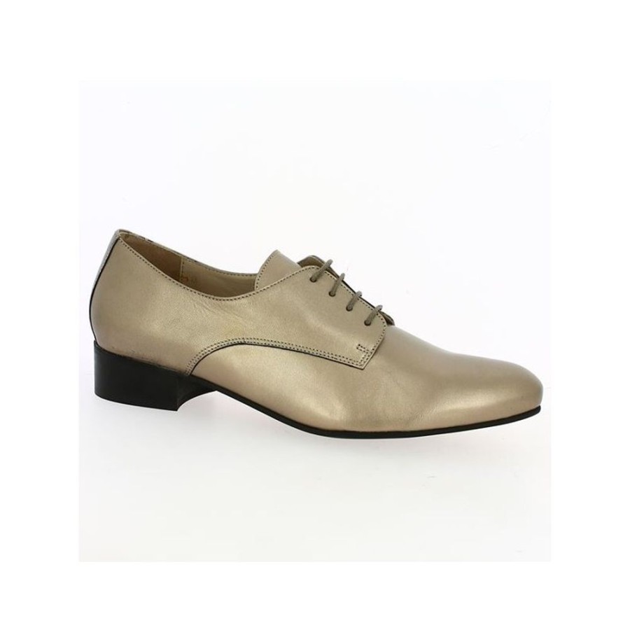 Derbys Et Mocassins Shoesissime | Derby Femme Cuir Bronze Du 42 Au 45 Nora