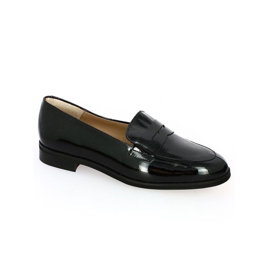 Derbys Et Mocassins Shoesissime | Mocassins Femme Vernis Noir Chic Maria