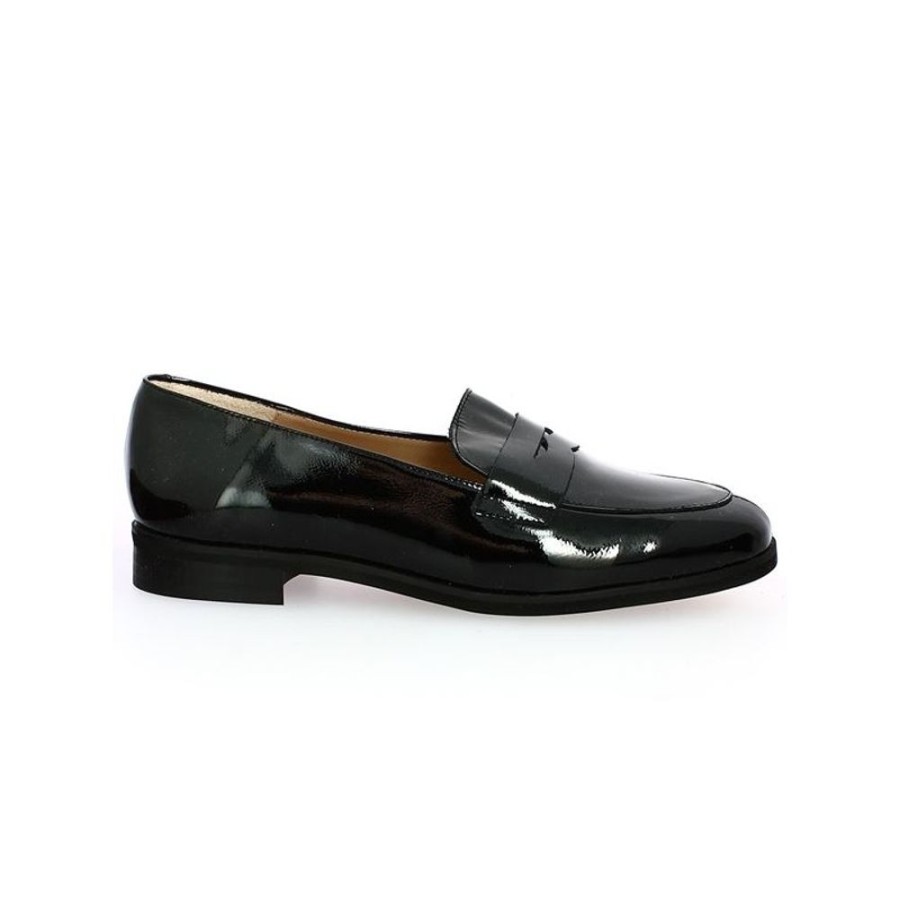 Derbys Et Mocassins Shoesissime | Mocassins Femme Vernis Noir Chic Maria